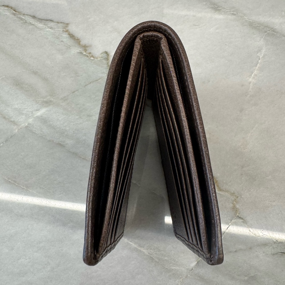 Gucci Jumbo GG Canvas and Leather Bifold Wallet Beige Brown - Picture 9 of 10